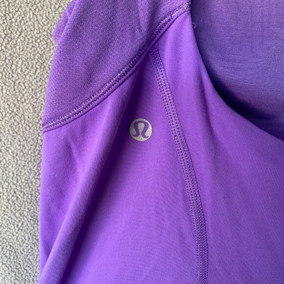 Lululemon Purple Racerback Tank Top with Built-In Bra | Power Y Style | Size 6 - Picture 5 of 5